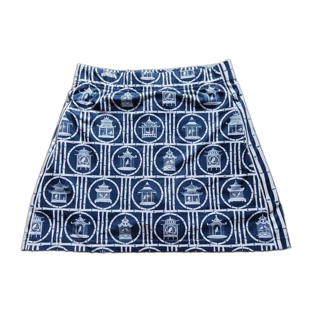 Gretchen Scott Jersey Skippy Skort Size M Bird Palace Zip Pockets Golf Athletic